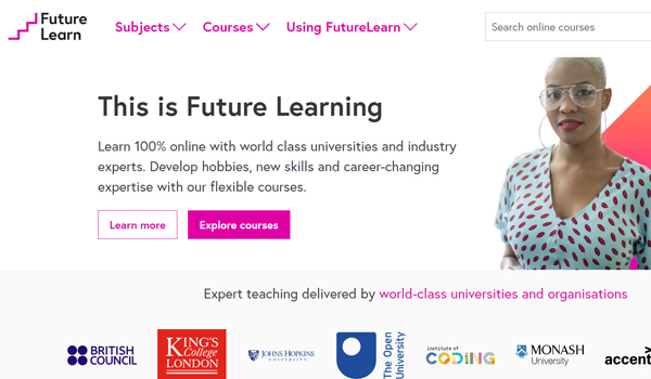 Future Learn Webseite Screenshot