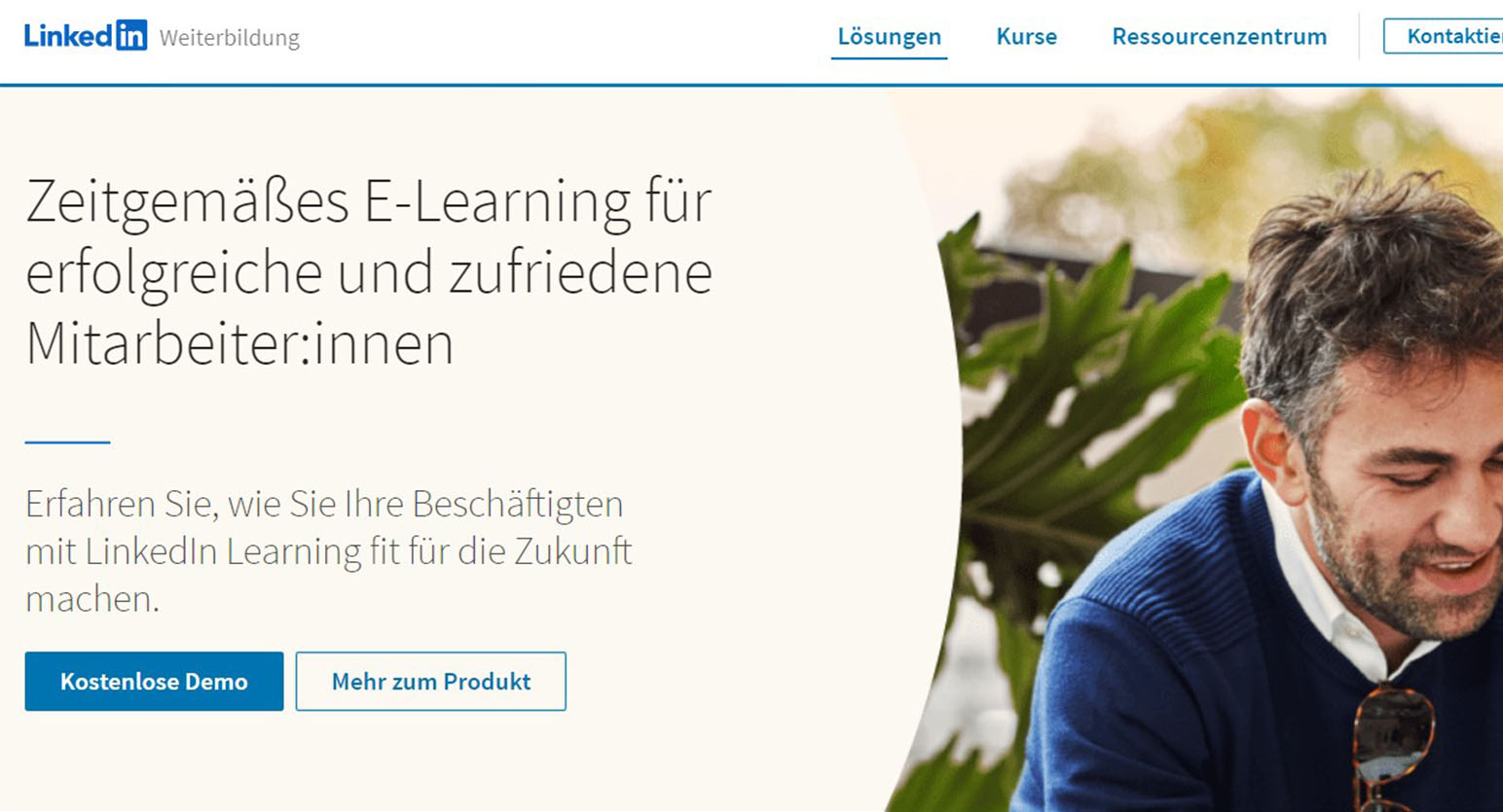 LinkedIn Learning Webseite Screenshot